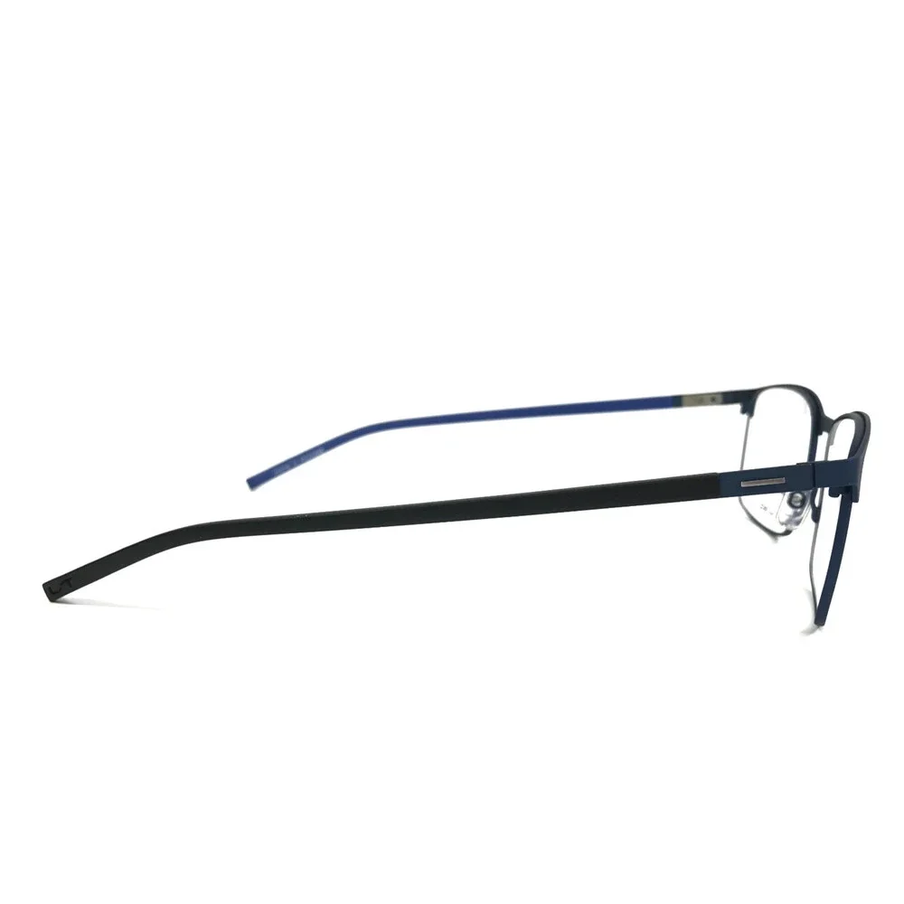 Lightec by Morel Eyeglasses Frames 30011L BN08 Black Blue Square 54-18-145